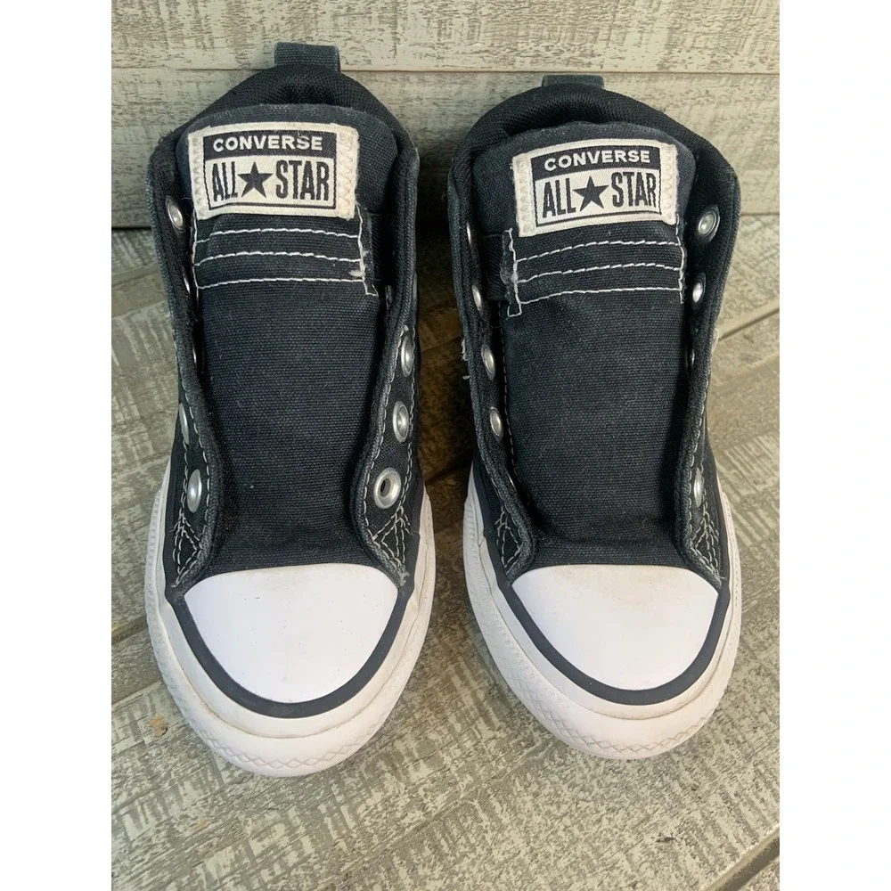 Converse Chuck Taylor ALL STAR Mid Black Shoes YOUTH Size 12 Sneakers A01720F